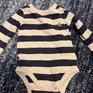 Long sleeve striped onesie